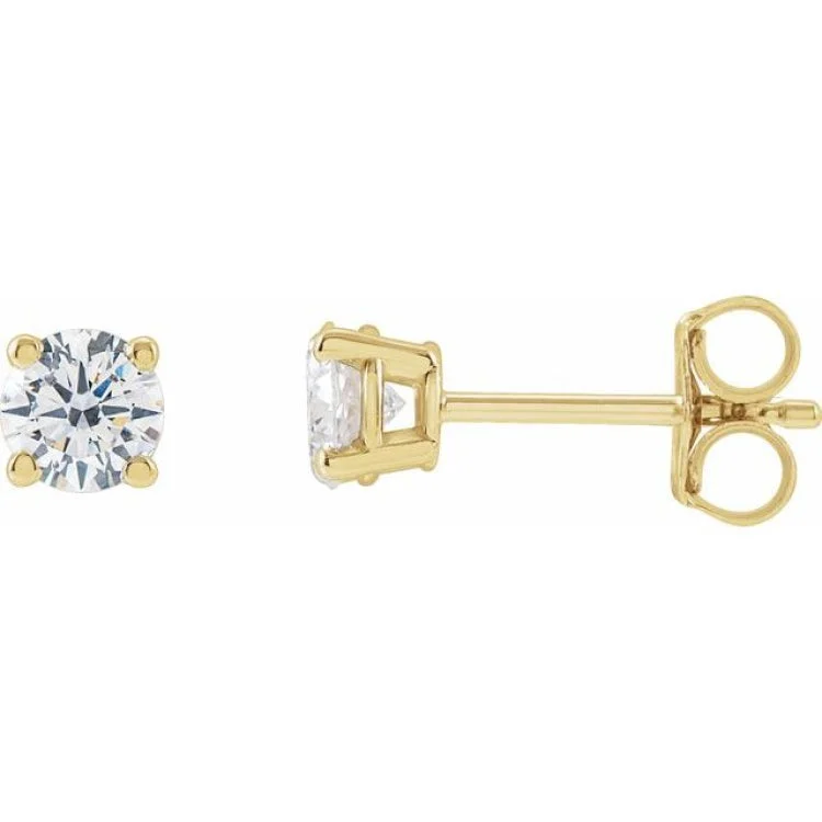 small stud earrings for women-14K Yellow 3/4 CTW Lab-Grown Diamond Stud Earrings