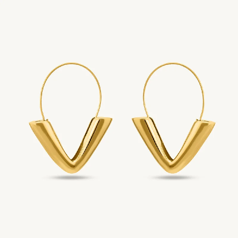 stylish earrings for women-Arcadia Arrowhead Hoop Earrings