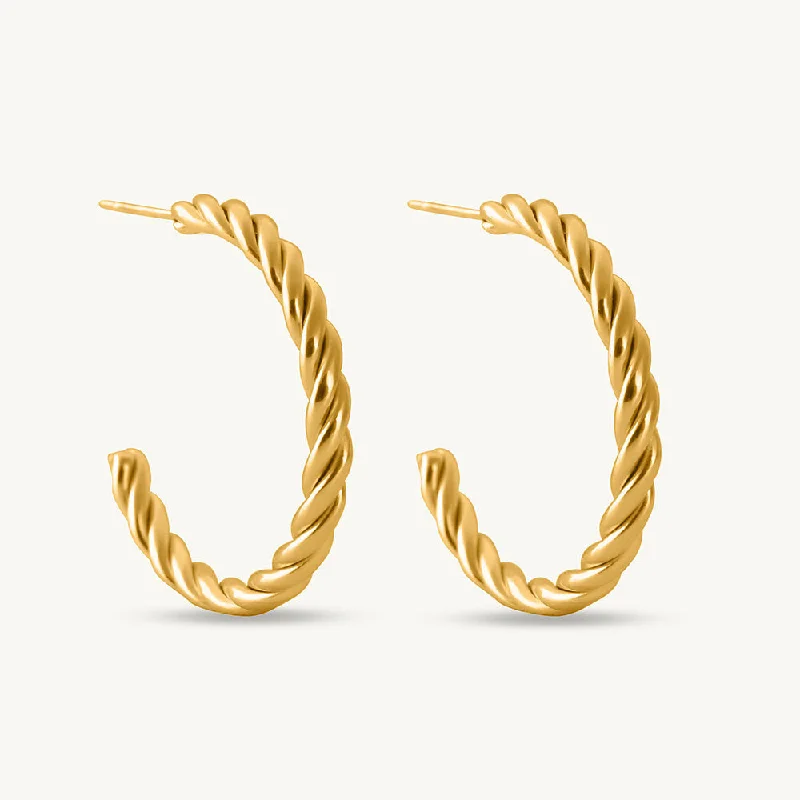 matching earrings for women-Spiral Arc Earrings