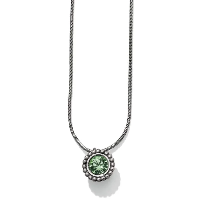 dainty necklaces for women-Brighton | Twinkle Crystal Pendant Necklace in Peridot