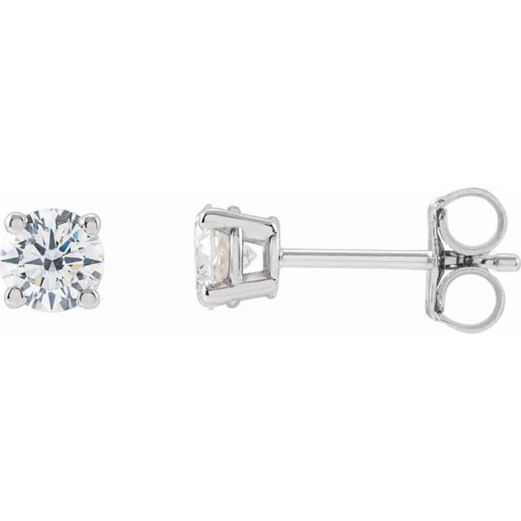 retro earrings for women-14K White 1/2 CTW Lab-Grown Diamond Stud Earrings