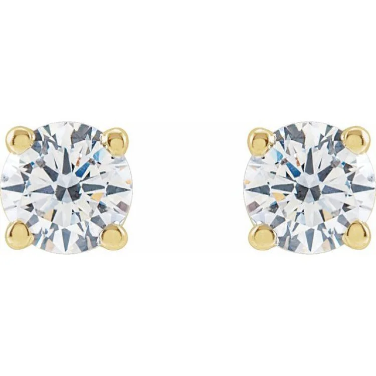 statement earrings for women-14K Yellow 1/2 CTW Lab-Grown Diamond Stud Earrings