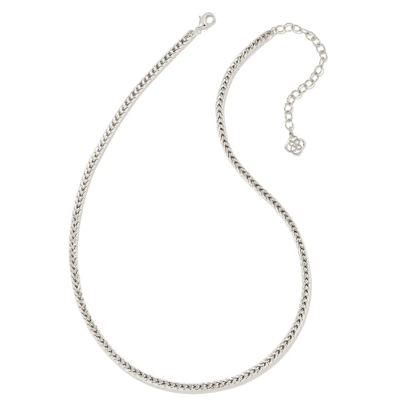 dainty necklaces for women-Kendra Scott | Kinsley Chain Necklace in Silver