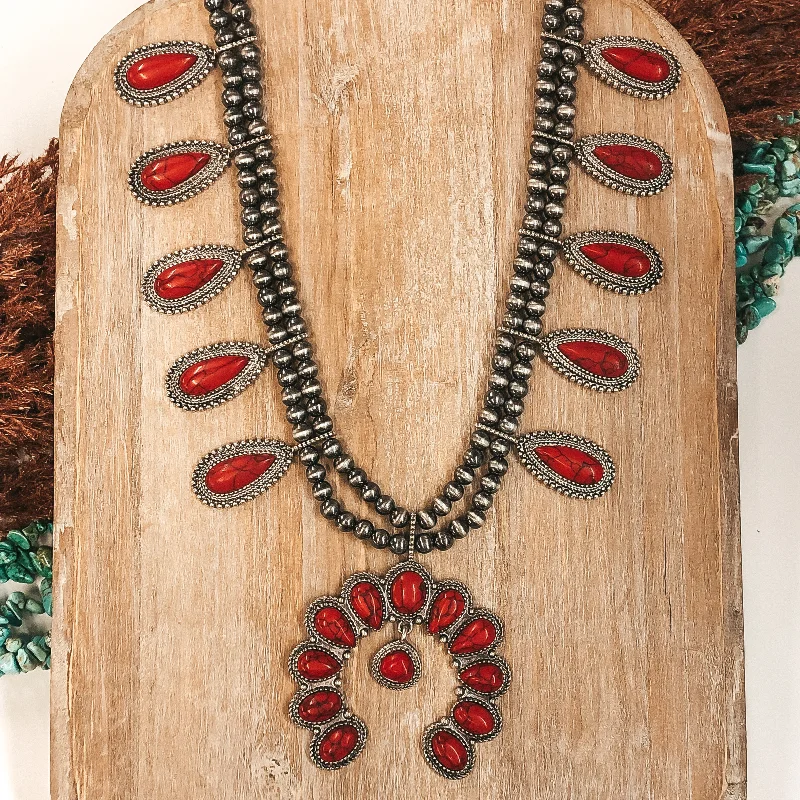 infinity necklaces for women-She's Gone Country Necklace in Red