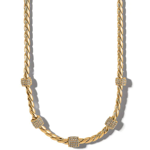 double chain necklaces for women-Brighton | Meridian Necklace in Gold Tone