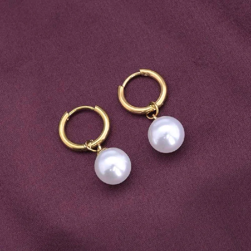 bohemian earrings for women-Pearl Orbit Earrings