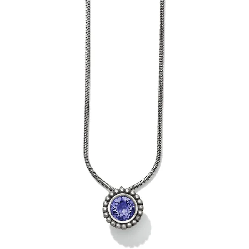 statement chain necklaces for women-Brighton | Twinkle Crystal Pendant Necklace in Tanzanite