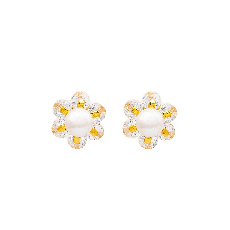 pearl stud earrings for women-Earrings- J0550415