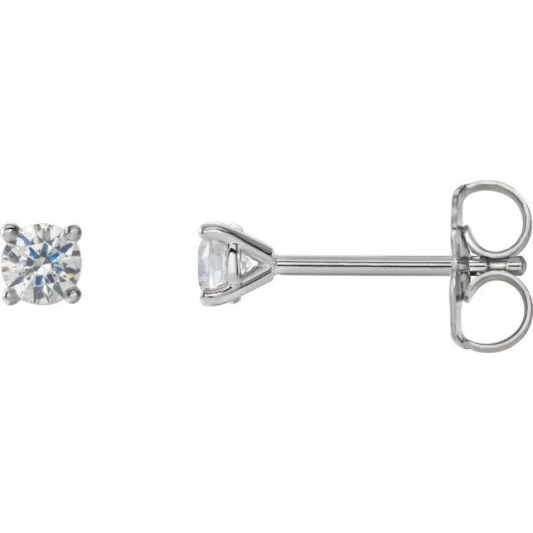 diamond drop earrings for women-14K White 1/6 CTW Lab-Grown Diamond Stud Earrings