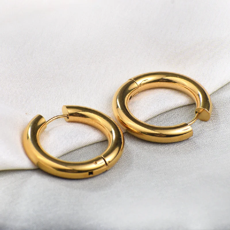 infinity earrings for women-Classic Round Hoop Earrings