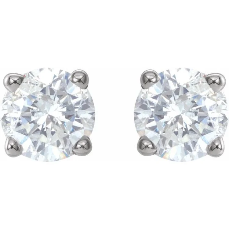 elegant earrings for women-Platinum 3/4 CTW Natural Diamond Stud Earrings