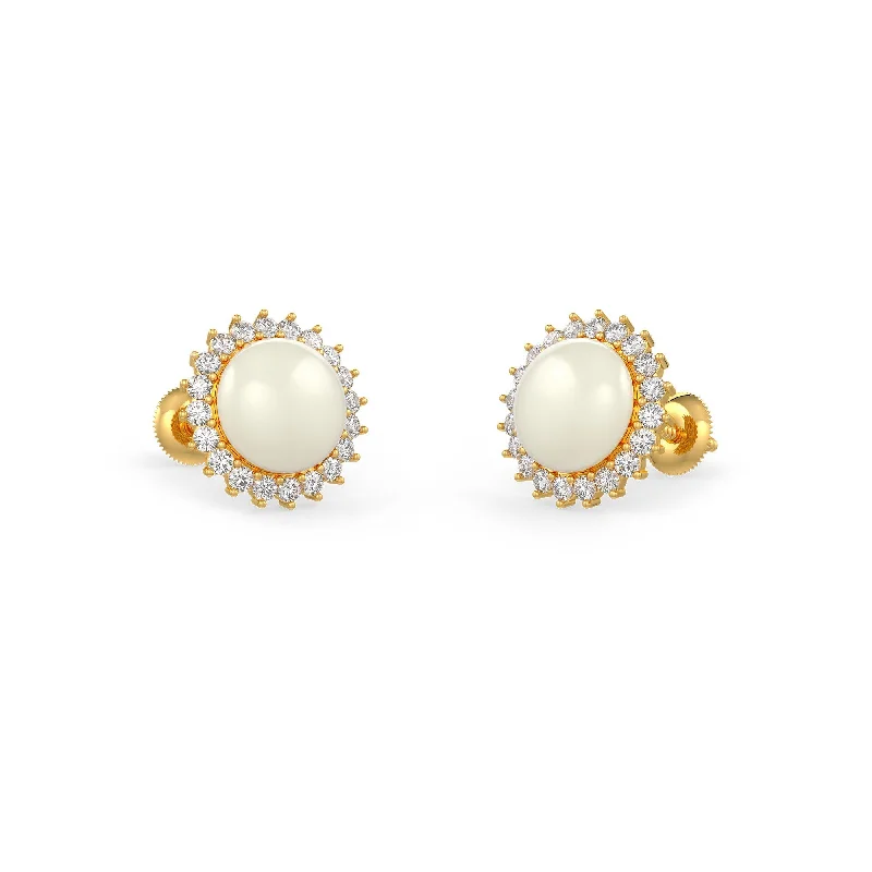 luxury earrings for women-Royal Pearl Earrings