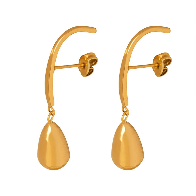 vintage drop earrings for women-Teardrop Harmony Earrings