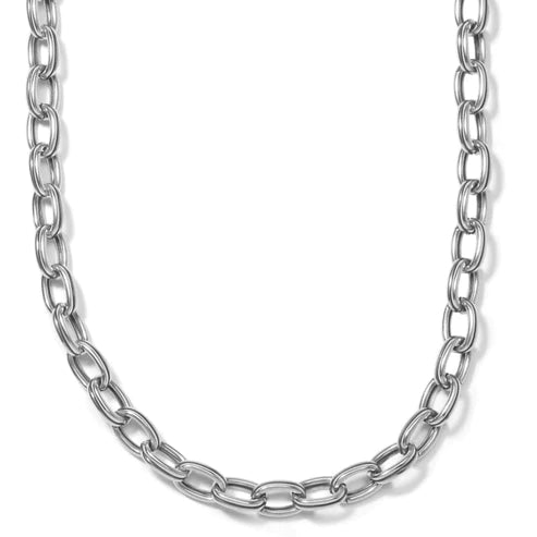 rose gold necklaces for women-Brighton | Ferrara Link Short Necklace in Silver Tone