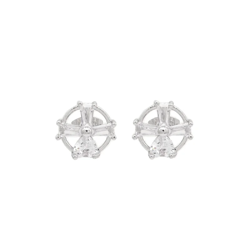 flower drop earrings for women-Earrings- J0551116