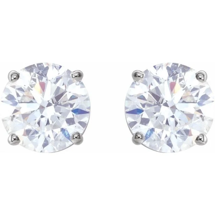 adjustable earrings for women-Platinum 2 CTW Natural Diamond Stud Earrings