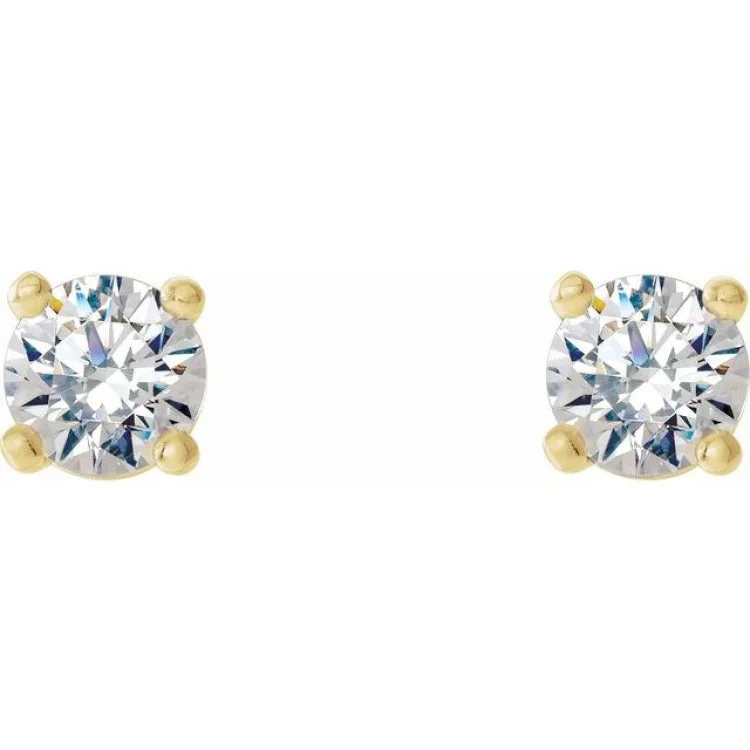 zodiac earrings for women-14K Yellow 1/5 CTW Lab-Grown Diamond 4-Prong Stud Earrings