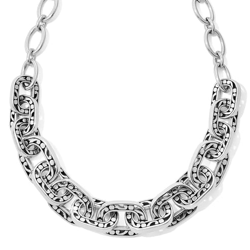 cubic zirconia necklaces for women-Brighton | Contempo Linx Necklace in Silver Tone