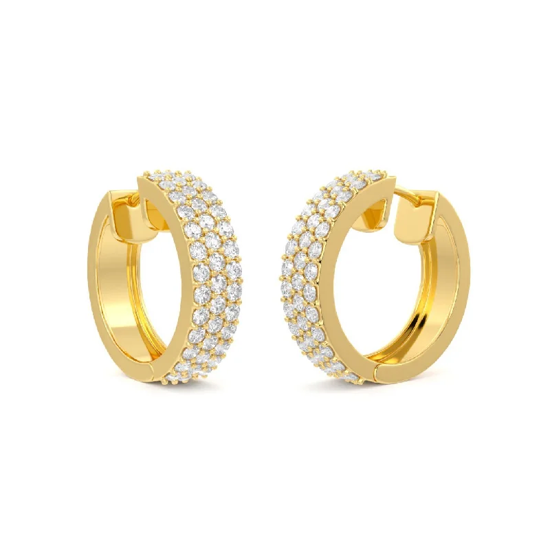 classic pearl earrings for women-Nina Medium Hoops