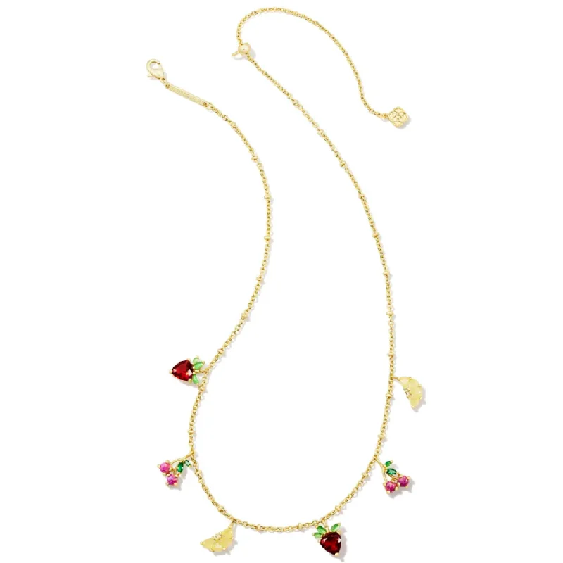 long necklaces for women-Kendra Scott | Fruit Gold Strand Necklace in Multi Mix