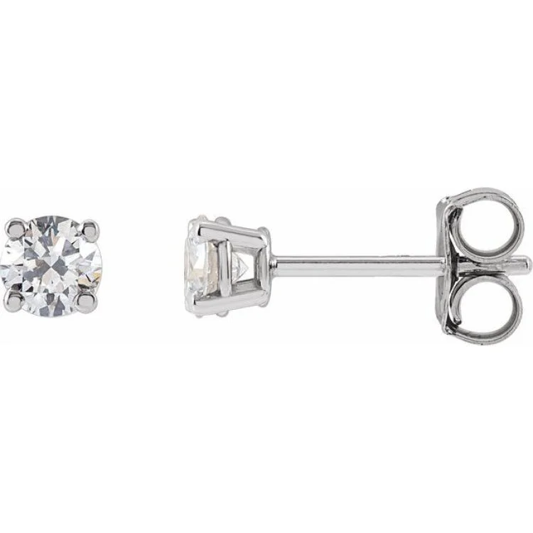 crystal drop earrings for women-14K White 1/3 CTW Lab-Grown Diamond Stud Earrings