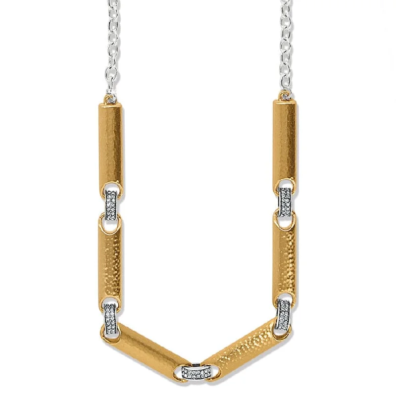 thick chain necklaces for women-Brighton | Meridian Geo Collar Necklace in Two Tone