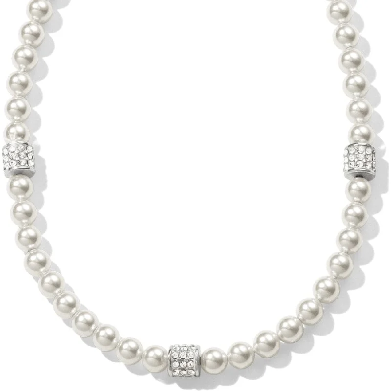 diamond necklaces for women-Brighton | Meridian Petite Pearl Station Necklace