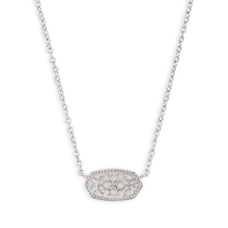 gold-plated necklaces for women-Kendra Scott | Elisa Pendant Necklace in Silver Filigree