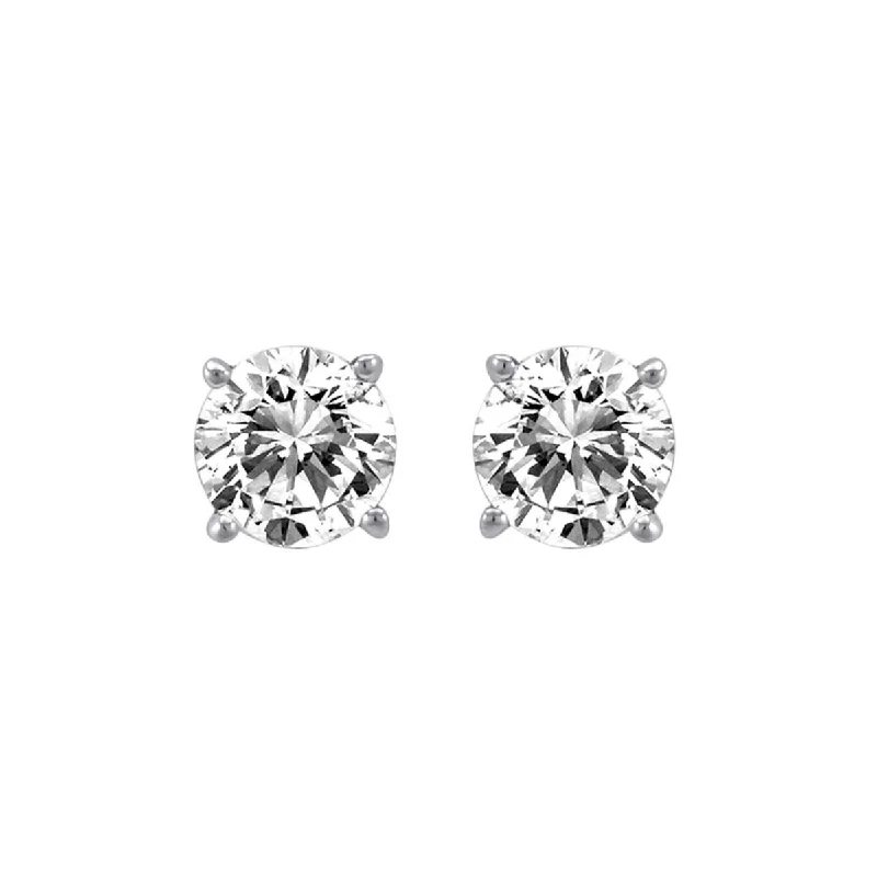 oversized earrings for women-Diamond Solitaire Earrings