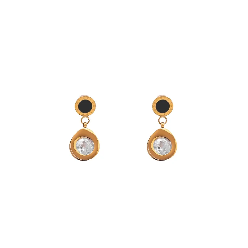 crystal drop earrings for women-Earring-T04003