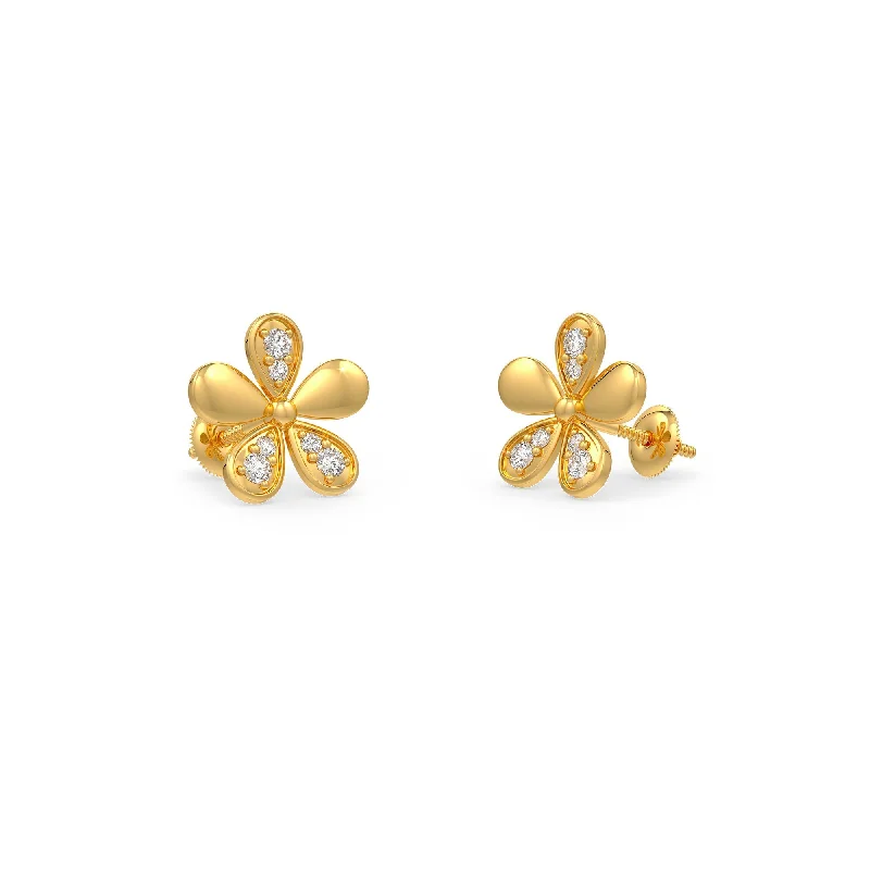 stud earrings for women-Flora Earrings