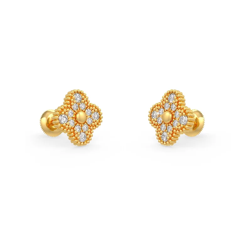 halo earrings for women-Lily Pave Earrings