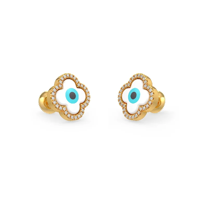 statement chandelier earrings for women-Lily Evil Eye Earrings