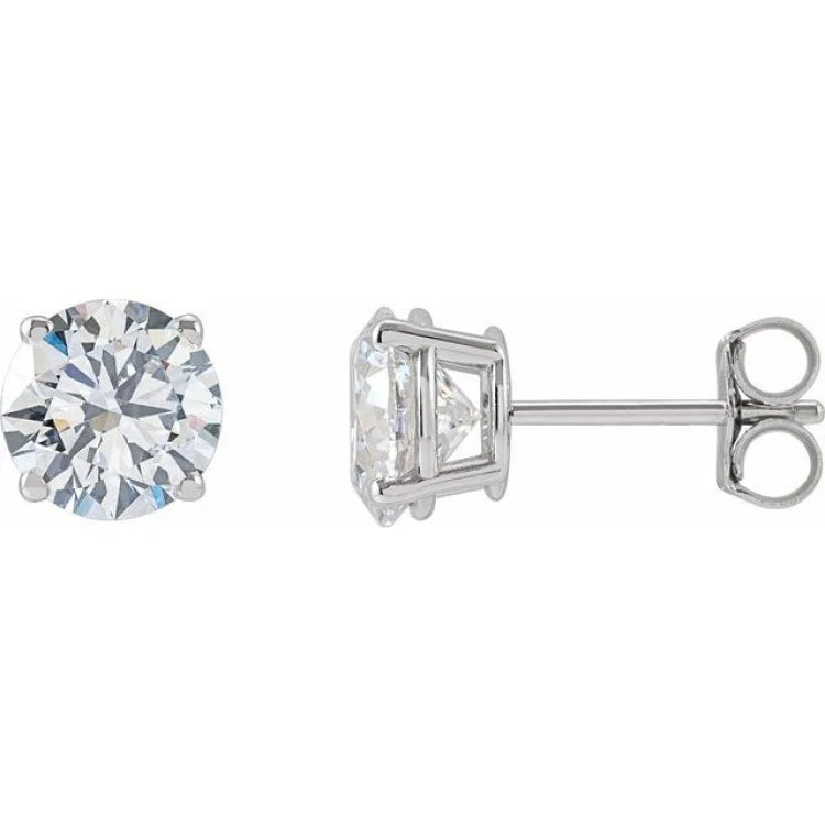 antique earrings for women-14K White 2 CTW Lab-Grown Diamond Stud Earrings