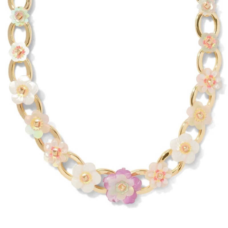 cross necklaces for women-Kendra Scott | Deliah Gold Statement Necklace in Pastel Mix