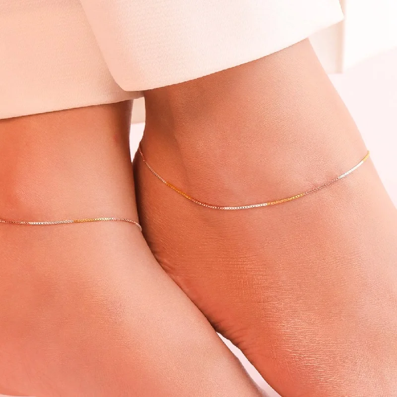 ankle bracelet for women-🎁 Minimal Triple Toned 925 Sterling Silver Anklet (100% off)