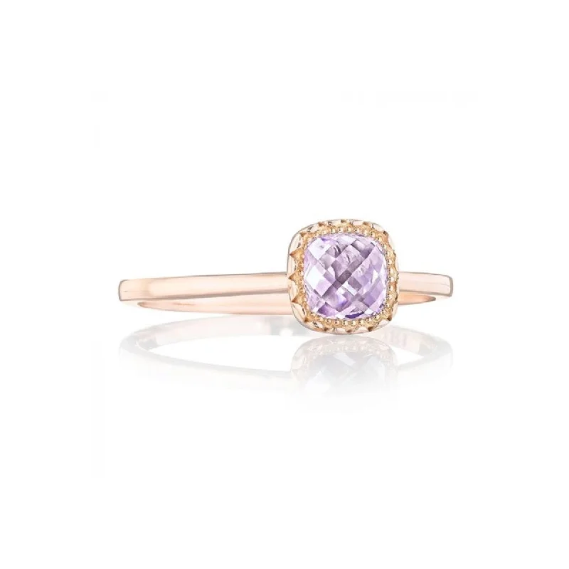 promise rings for women-Tacori Cushion Bloom Rose Amethyst Ring