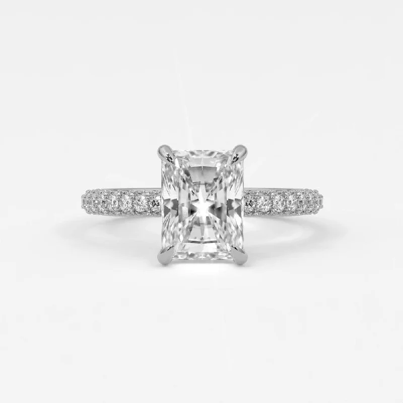 halo wedding rings for women-Radiant Cut Diamond Engagement Rings