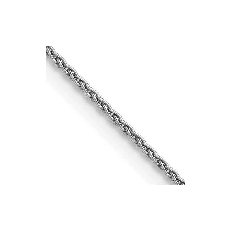 diamond anklet bracelet for women-Curata Women's 14k White Gold 1.5mm Round Wheat Chain Anklet- 10 Inch