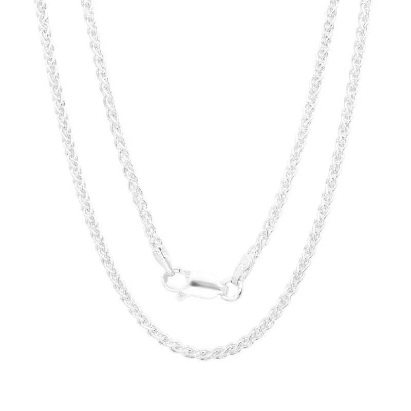 simple anklet for women-Sterling Silver 1.5 mm Wheat Chain Anklet by Roberto Martinez