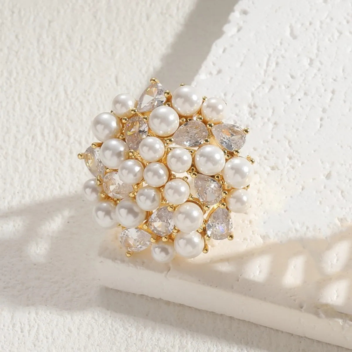 Pearl Zircon Ring