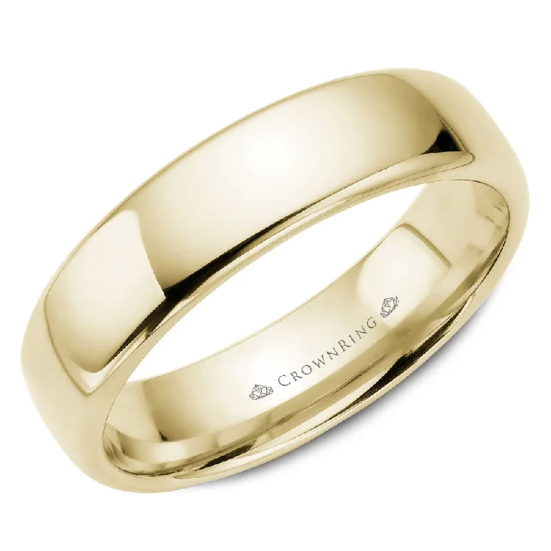 stackable wedding rings for women-14K Yellow Gold High Polished Band