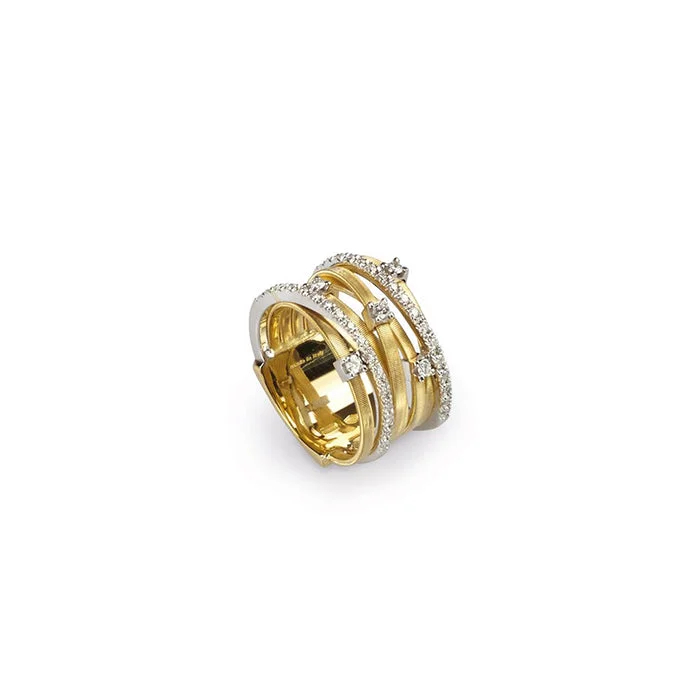 anniversary rings for women-Marco Bicego Goa Yellow Gold Ring AG277-B2-Y