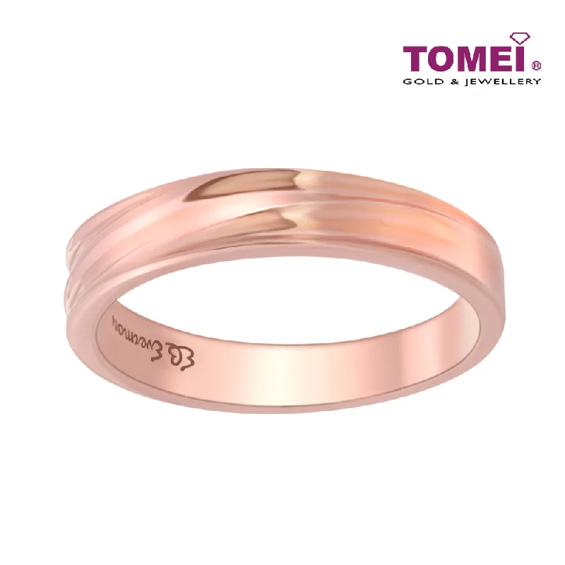 diamond rings for women-TOMEI EB Evermore Couple Rings Male, Rose Gold 750