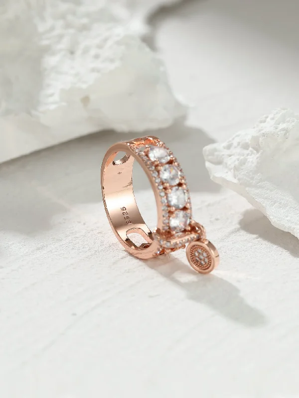 Rose Gold Disc Ring