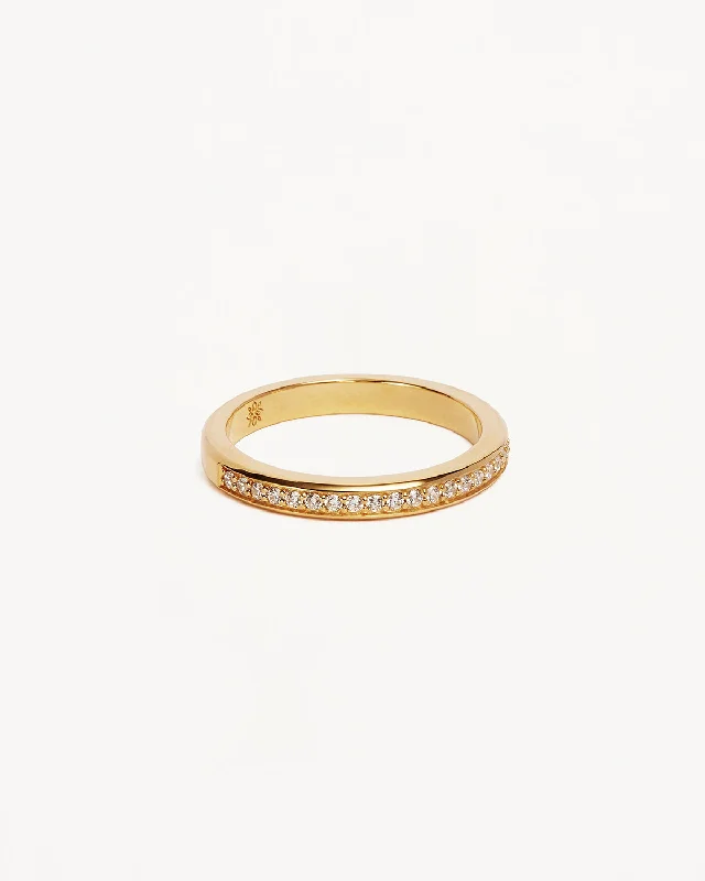 personalized rings for women-18k Gold Vermeil With Love Ring