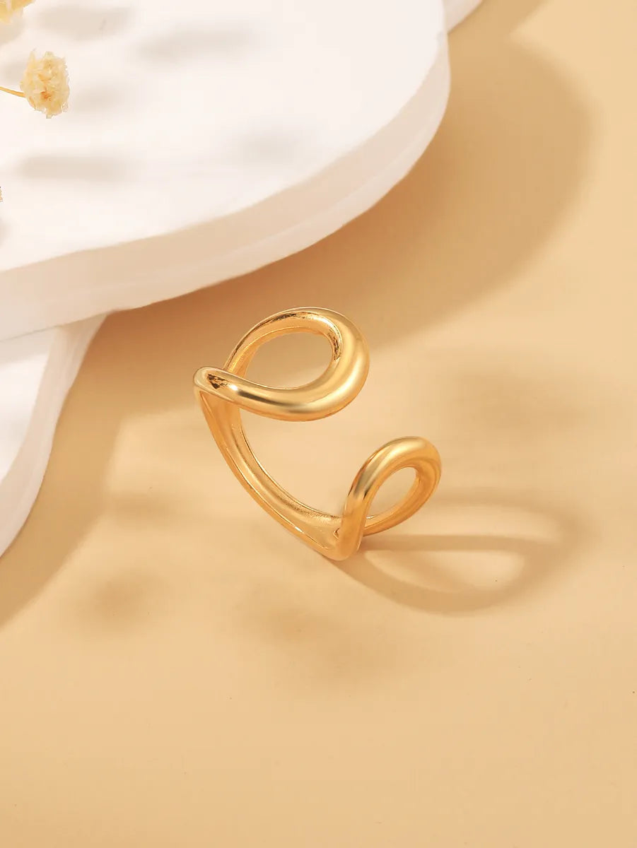 infinity rings for women-Simple Style Geometric Stainless Steel Plating 18k Gold Plated Open Rings