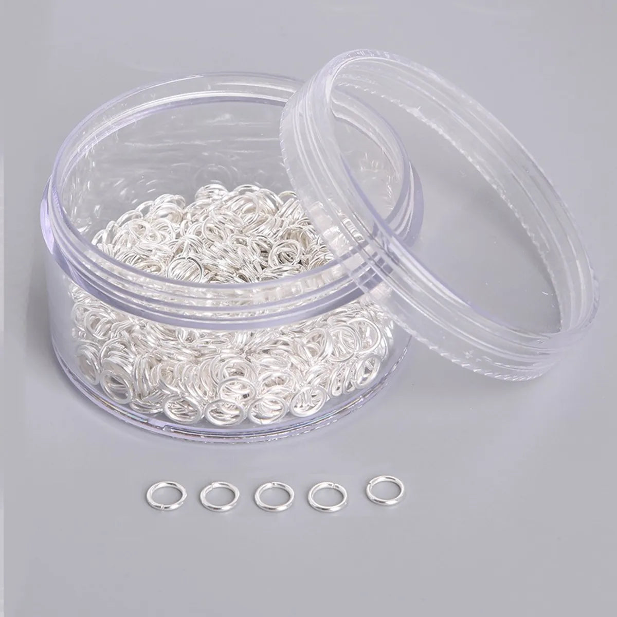 0.8X 6mm Boxed [Silver Single Circle] 400 Pieces