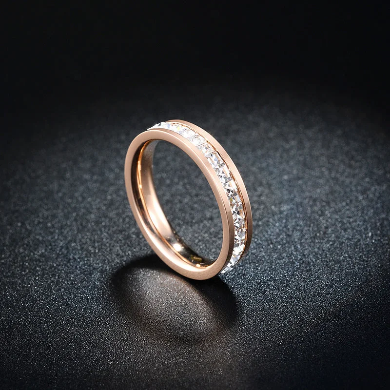 Rose Gold Single Row Diamond