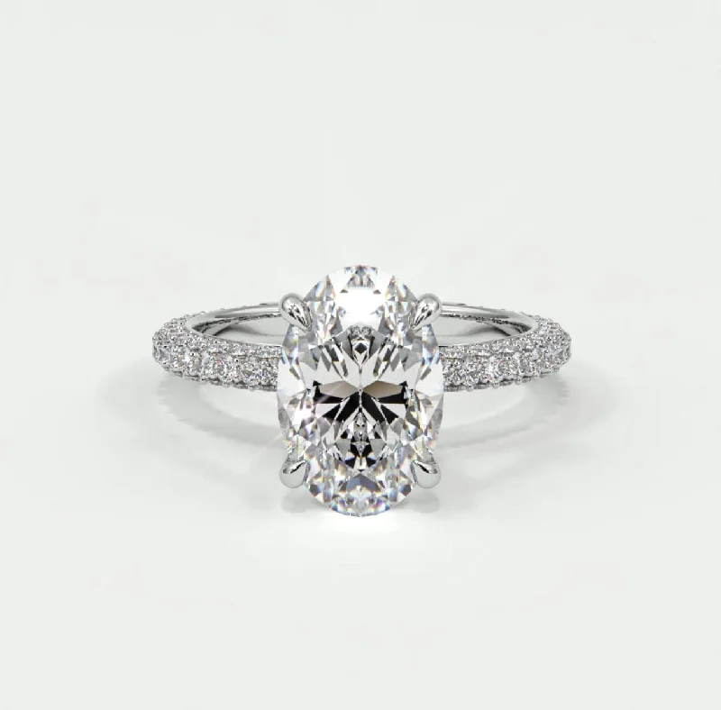 classic engagement rings for women-Oval Diamond Engagement Rings